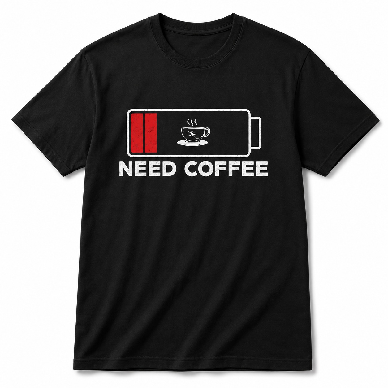 Graphic Printed Tee – Need Coffee